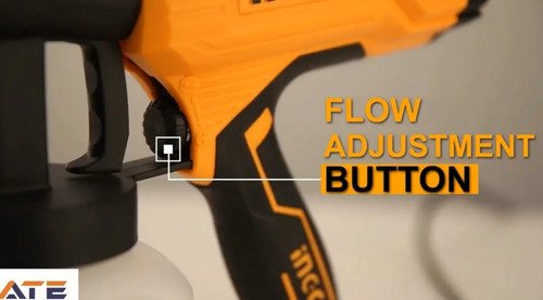Pistola De Pintar Eléctrica 450w Ingco No Requier Compresora Amarillo - Imagen 5