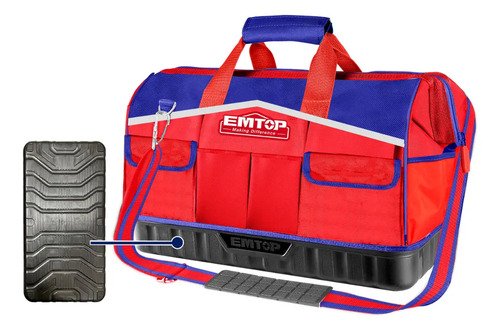Bolso Para Herramientas Emtop Etbg28244 25kg 24 Base Rigida Rojo