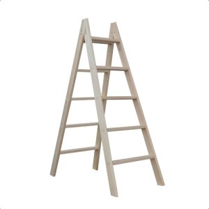 Escalera De Madera 5 Escalones Pintor 1.55mts San José Color Escalones Planos