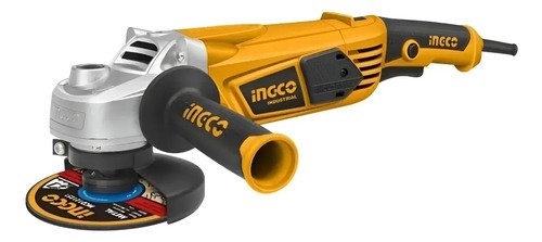 Amoladora Angular Ingco Ag14008 115mm - 125mm 1400w - Tyt Amarillo 50hz
