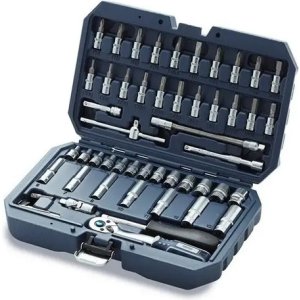 Set Herramientas Llaves Tubo Puntas Bremen 53 Pzs Enc 1/4 Azul