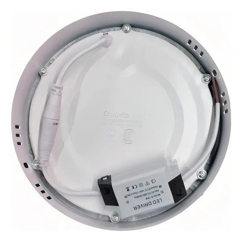 Plafón Led Circular Candela 12w Blanco Frío Techo 17cm - Imagen 2