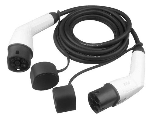 Cable De Carga Tipo 2 O Gbt Cargador Adaptador Auto Electric Blanco Con Negro - Imagen 2