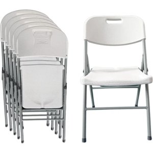 Sillas Plegables Para Eventos 6 Pz Jardin Playa O Negocio Color Blanco