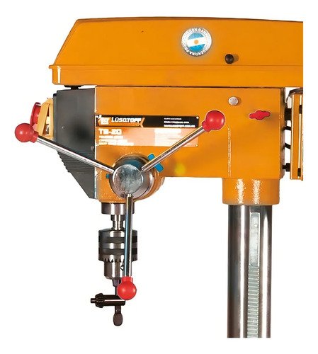 Taladro De Pie Perforador 20mm 16 Velocidades Lusqtoff Color Naranja Frecuencia 50 Mhz - Imagen 4