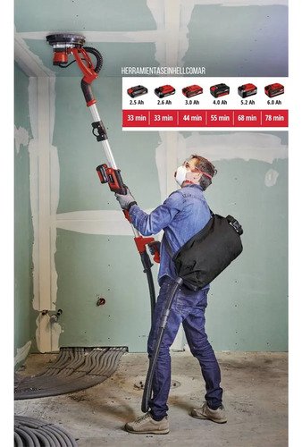 Lijadora De Altura Inalám Te-dw 18/225 Einhell + Carg/bat Rojo/negro - Imagen 9