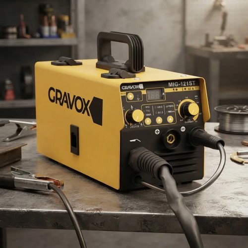 Soldadora Digital 3 En 1 Mig/mma/tig 120a Gravox -tyt Amarillo - Imagen 2