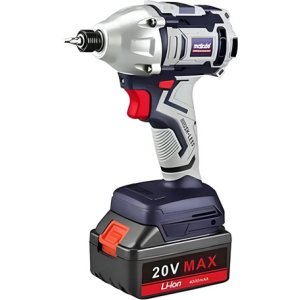 Atornillador De Impacto Bateria 20v + Bateria 4.0ah Cargador Gris 50z