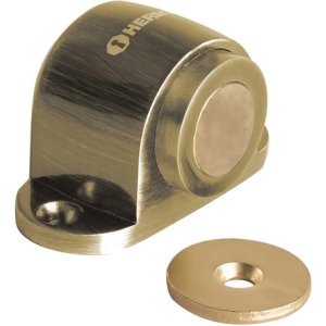 Tope Magnético Latón Antiguo Hermex Toma-2 Plateado Acero Inoxidable