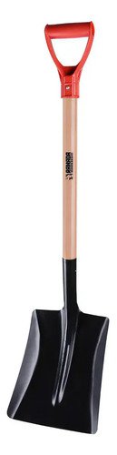 Pala Cuadrada Ramada Nº3 Mango Madera 68cm Hoja Pvc Negro Negro Fabuloso