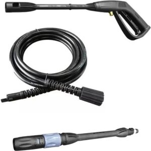 Kit De Pistola Manguera Y Lanza Para Hidrolavadora Hl417 Color Negro