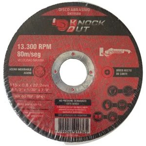 Disco De Corte Knock Out Diamantado 115mm Para Acero E Inoxidable X100