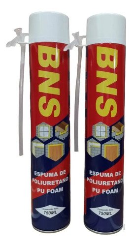 Espuma Poliuretano Expansible Bns 750ml Pack 6 Aislante Térmico Acústico