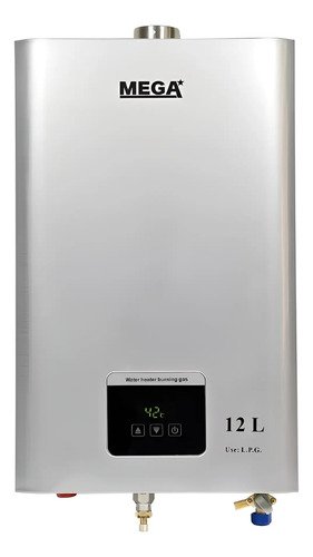 Calefón A Gas Mega 12 L/m Modulante Registrado En Ursea Blanco