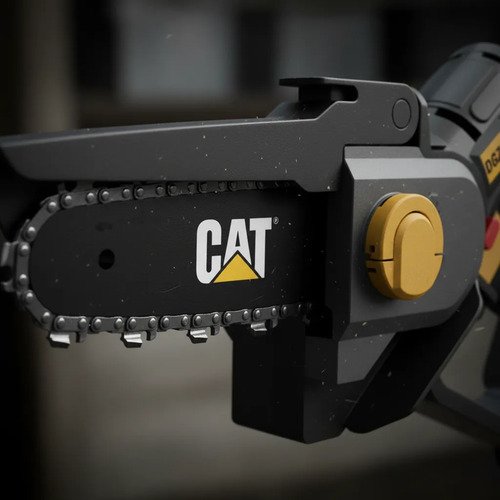 Mini Motosierra Bateria Cat 18v + 2 Baterias + Cargador Amarillo - Imagen 4