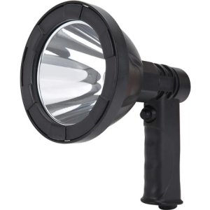 Linterna Recargable Eagleye 10w Led 300m Negra A Prueba De Agua Tipo Mulita Blanco Negro