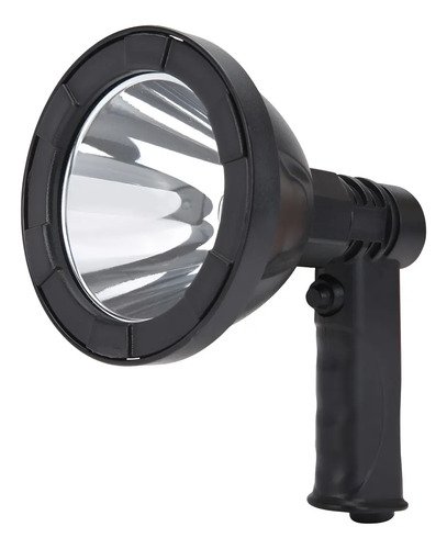 Linterna Recargable Eagleye 10w Led 300m Negra A Prueba De Agua Tipo Mulita Blanco Negro