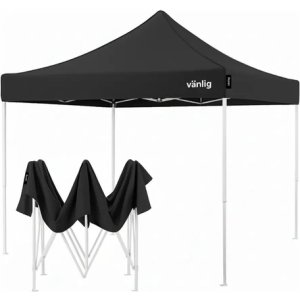 Toldo Gazebo 3x3 Plegable Fiesta Retractil Americano Vanlig® Color Negro