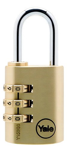 Candado De Combinación Numérica 150-30 Mm Yale Dorado