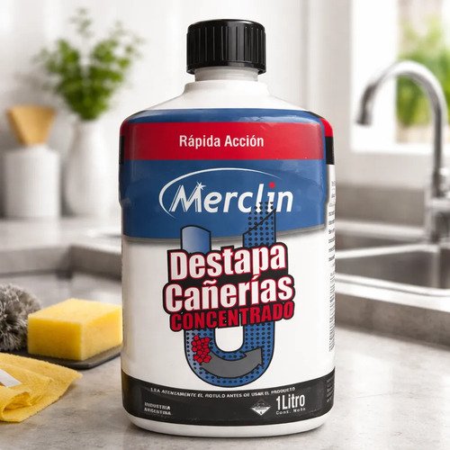 Destapa Cañerías Concentrado Merclin 1 Litro - Tyt
