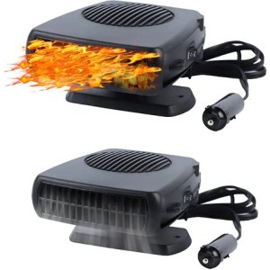 Caloventilador Desempañador Auto Frio Calor Portatil 12v Amarillo