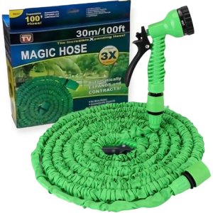 Magic Hose Manguera Retráctil Expandible 30 Mts Riego Color Verde