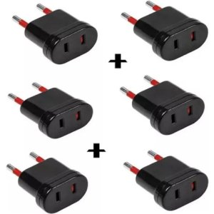 Adaptador Conatel Salida Americana Negro Pack X 6 - Tyt