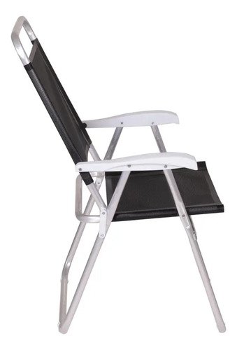 Silla Alta Aluminio Set X2 Playa Reforzada Master Plus Mor Color Negro - Imagen 9