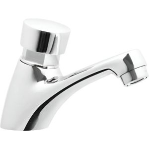 Llave Lavatorio Temporizada Monocomando Fas Lct100 Cromado Baño Cocina Plateado