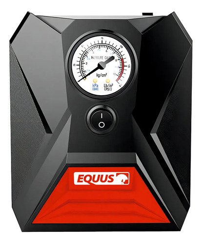 Compresor Inflador De Neumáticos C/luz Led Equus Rojo - Imagen 2