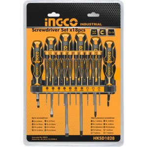 Ff Juego 18 Destornilladores Ingco Hksd1828 Industrial Torx