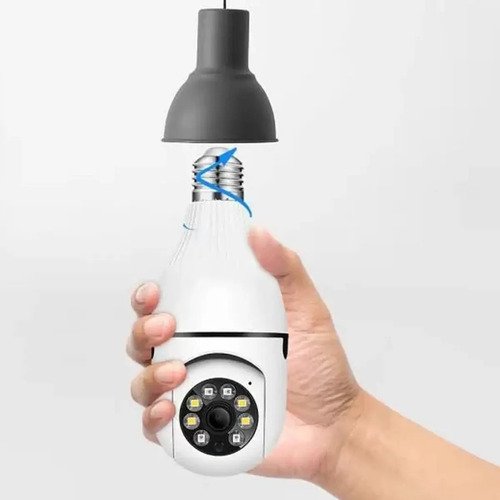 Camara Vigilancia Seguridad Ipc 600 Wifi Porta Lampara Dimm Blanco - Imagen 4