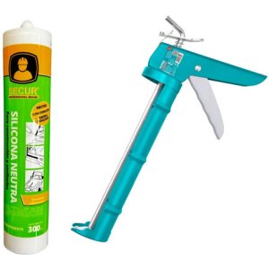 Silicona Neutra Transparente Secur 300ml + Pistola -sc
