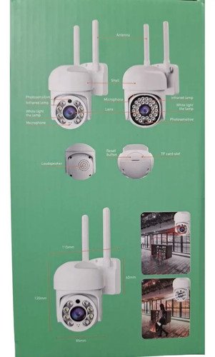 Cámara Ip Domo Con Zoom 4x Y Zoom Speed, Más Ptz, Wifi, Impermeable, Ip66 Blanco - Imagen 2