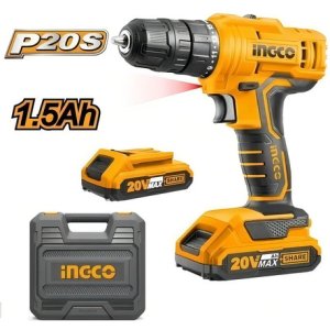 Taladro Atornillador Inalámbrico Ingco P20s Con 2 Baterías Y Luz Led