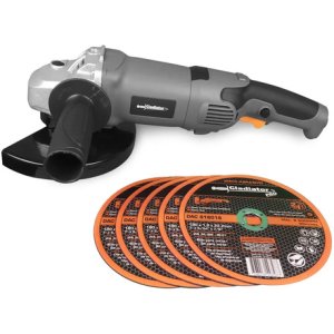Amoladora  Eléctrica 7  -aa518/220plus - Con 5 Discos! Gris