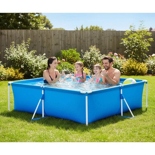 Pileta Estructural Mor 1004 Piscina Infantil Quadrada X 1.87 M De Ancho Azul Liso - Imagen 3