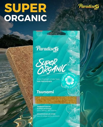 Perfumador Auto Y Ambientes Bloque Paradise Air Hecho En Usa Color Cran Burst Fragancia Tsunami - Imagen 6