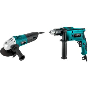 Combo Taladro Percutor + Amoladora Xion Calidad Pf Color Verde Oscuro Frecuencia 50 60