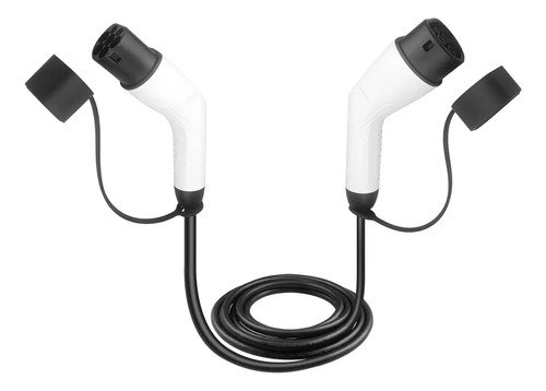 Cable De Carga Tipo 2 O Gbt Cargador Adaptador Auto Electric Blanco Con Negro