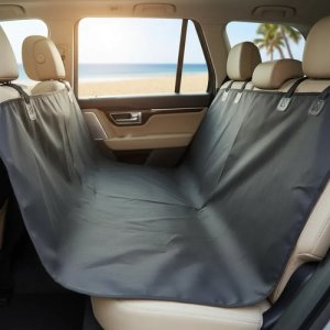 Cubreasiento Cobertor Auto Mascotas 2 Plazas Trasero Negro