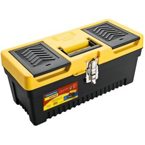 Caja De Herramientas Tramontina 43803017 De Plástico 19cm X 43cm X 19cm Negra Y Amarilla Negro/amarillo
