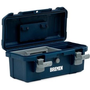 Caja Herramientas Plastica Mediana 45cm Bremen Color Azul Azul