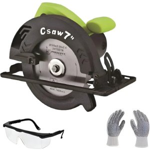 Kit Sierra Circular De Mano Prescott 1400w 185mm - Tyt Verde 50