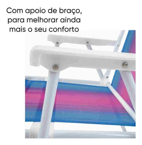 Silla Alta De Acero De 110 Kg Para Balcón, Piscina Y Playa, Color Azul-rosa Relojes De Pulsera Azul-rosa - Imagen 3