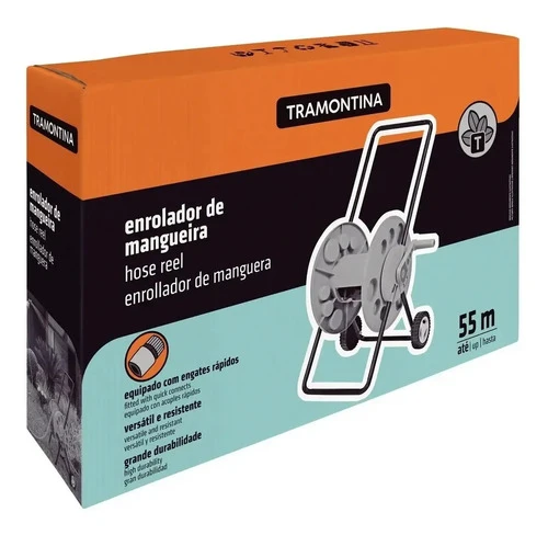 Carro Enrollador De Manguera C Ruedas Para 80m Tramontina LG Verde - Imagen 3