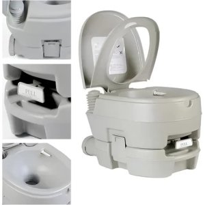 Baño Químico Portátil 12lt. Inodoro W.c. Gris