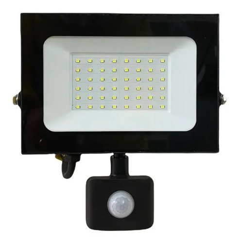 Reflector Led 100w Con Sensor Luz Blanca Negro - Imagen 3