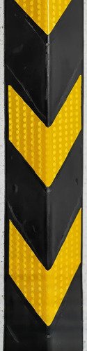 Protector Esquina Estacionamiento 80cm Guarda De Goma Wadfow Negro Y Amarillo - Imagen 2