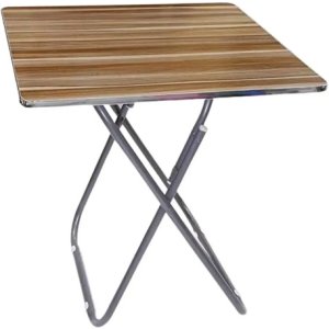 Mesa Plegable Simil Madera Cuadrada 60x60cm Beige